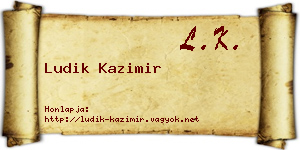 Ludik Kazimir névjegykártya